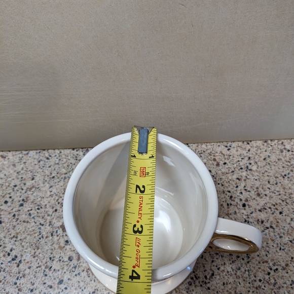 ANTHROPOLOLGIE/ "R" Coffee Mug with Gold Detailing - Picture 7 of 7